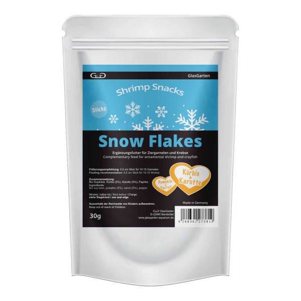 GlasGarten - Shrimp Snacks Snow Flakes Kürbis + Karotte