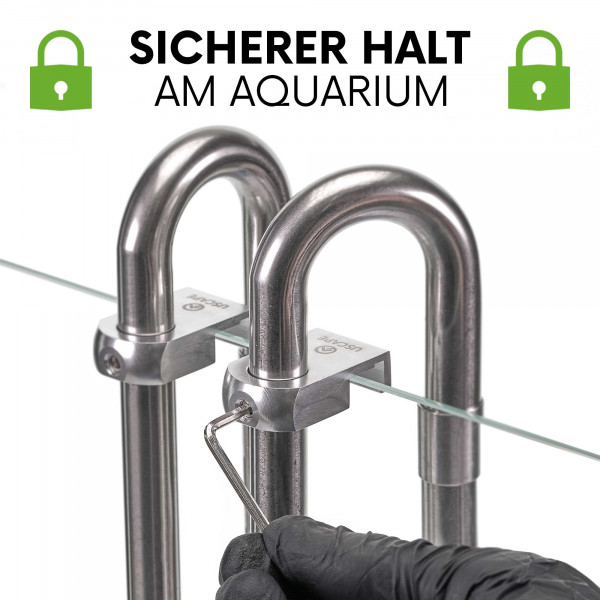 USCAPE Mini Edelstahl Filter Ein-/Auslauf Set | Inflow-Outflow