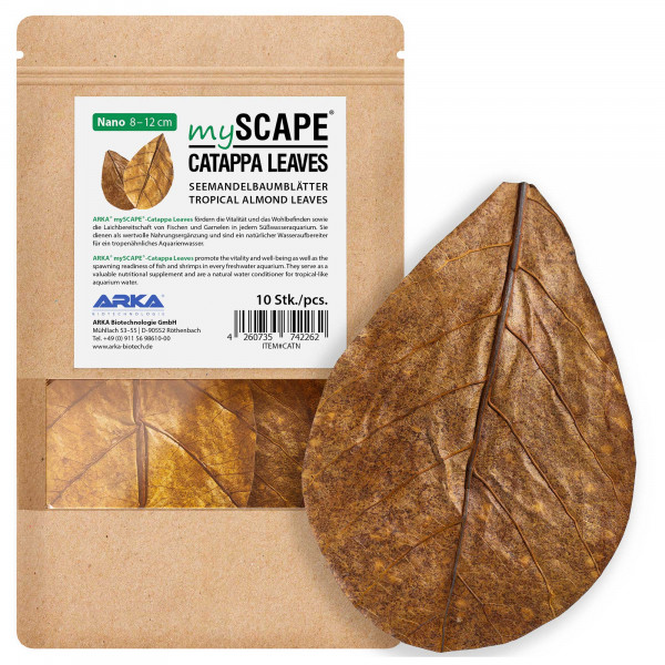 ARKA mySCAPE Catappa Leaves | Seemandelbaumblätter - 10 Stk - Nano
