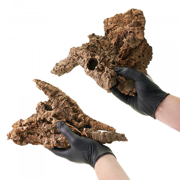 Naturkorkstücke | Korkstücke für Terrarium, Paludarium & Wabi-Kusa - 5 - 20cm - Stück - Hände